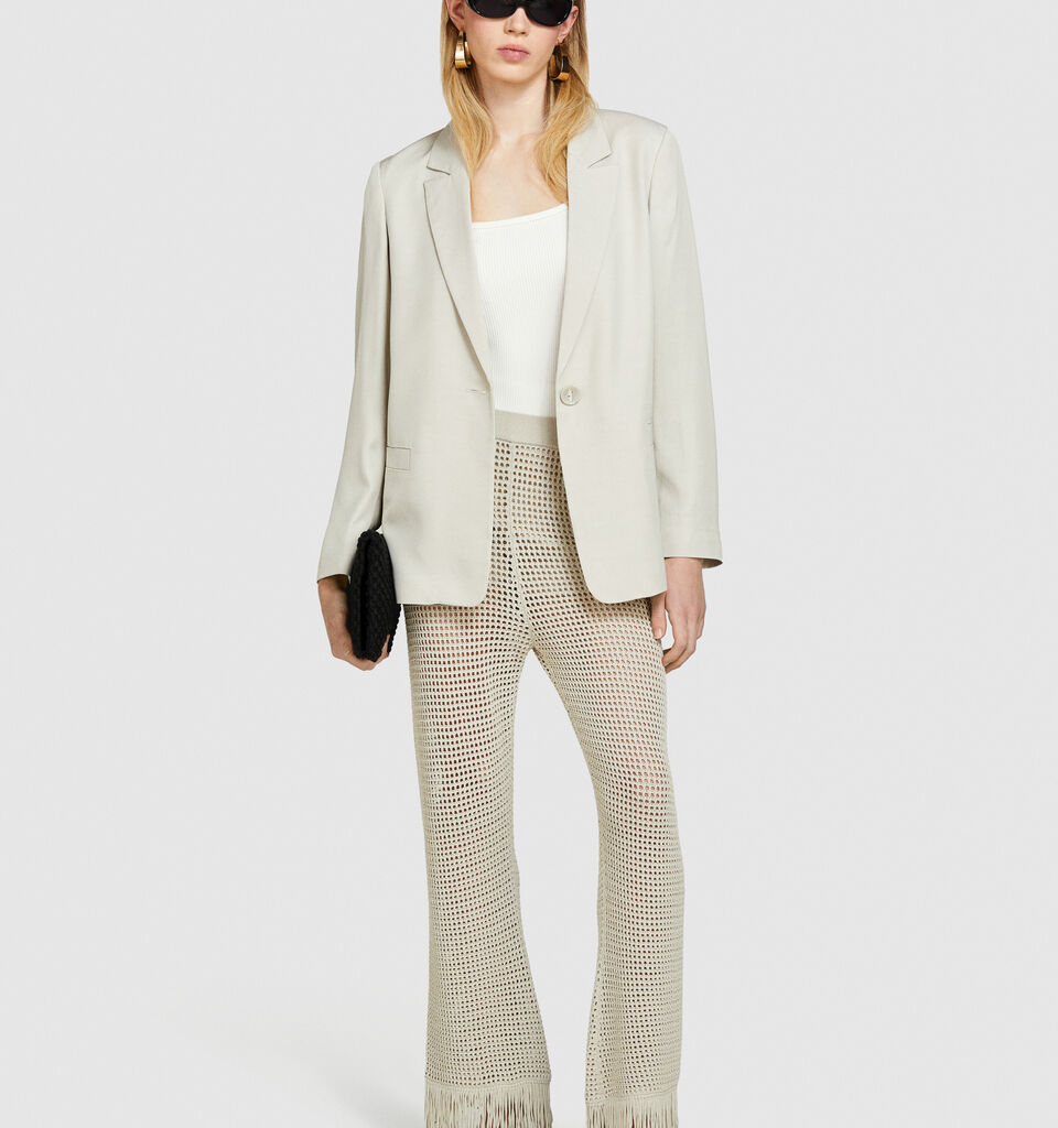 Single-breasted blazer - women's blazers - Beige | Sisley image number 1
